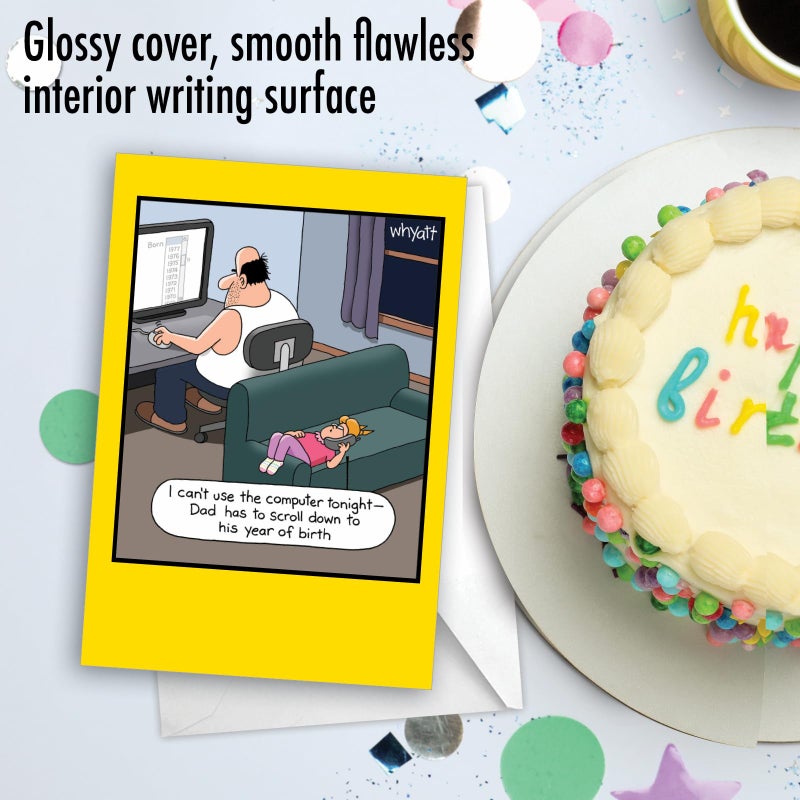 NobleWorks - 1 Cartoon Birthday Greeting Card Funny - Hilarious Bday Notecard with Envelope, Comic Humor Celebration - Fartbit C9323BDG - Image 5