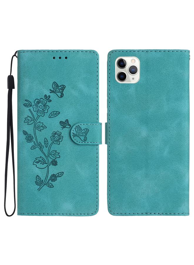 S-TOP Case For iPhone 11 Pro Flower Butterfly Embossing Pattern Leather Phone Case - Image 1
