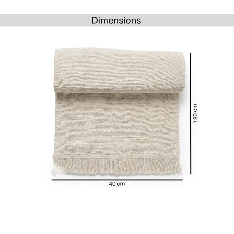 Pan Home Paolo Linen Slub Table Runner 180x40cm - Ecru - 175PSF9900130 - Image 5