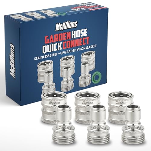 McKillans Water Hose Quick Connect [Universal Fit] 3 Pack - Stainless Steel Garden Hose Fittings - Durable and Easy Instant Connection - Image 1