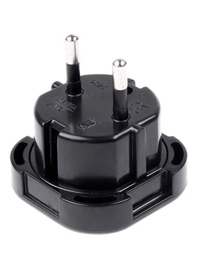 UK To EU AC Travel Plug Adapter Black - Image 1