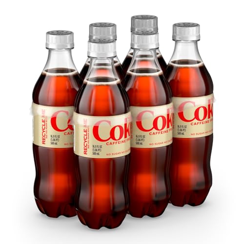 Diet Coke Caffeine Free Soda Soft Drink, 16.9 fl oz, 6 Pack - Image 1