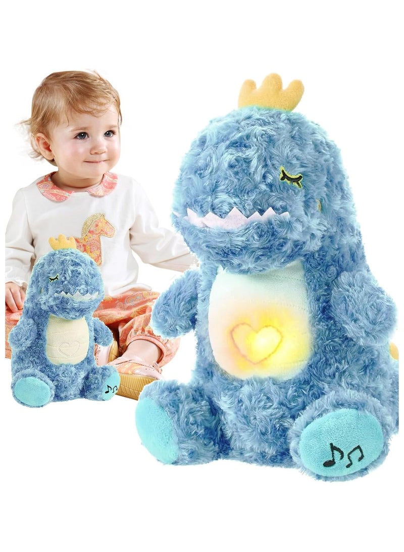 SOLARAE Soothe Snuggle Dinosaur Breathing Belly Plush Sound Machine Stuffed Animal Soothing Anxiety Stress Dinosaur Musical Soothe Dinosaur Sleep Buddy With Music Lights Rhythmic Breathing Motion - Image 1