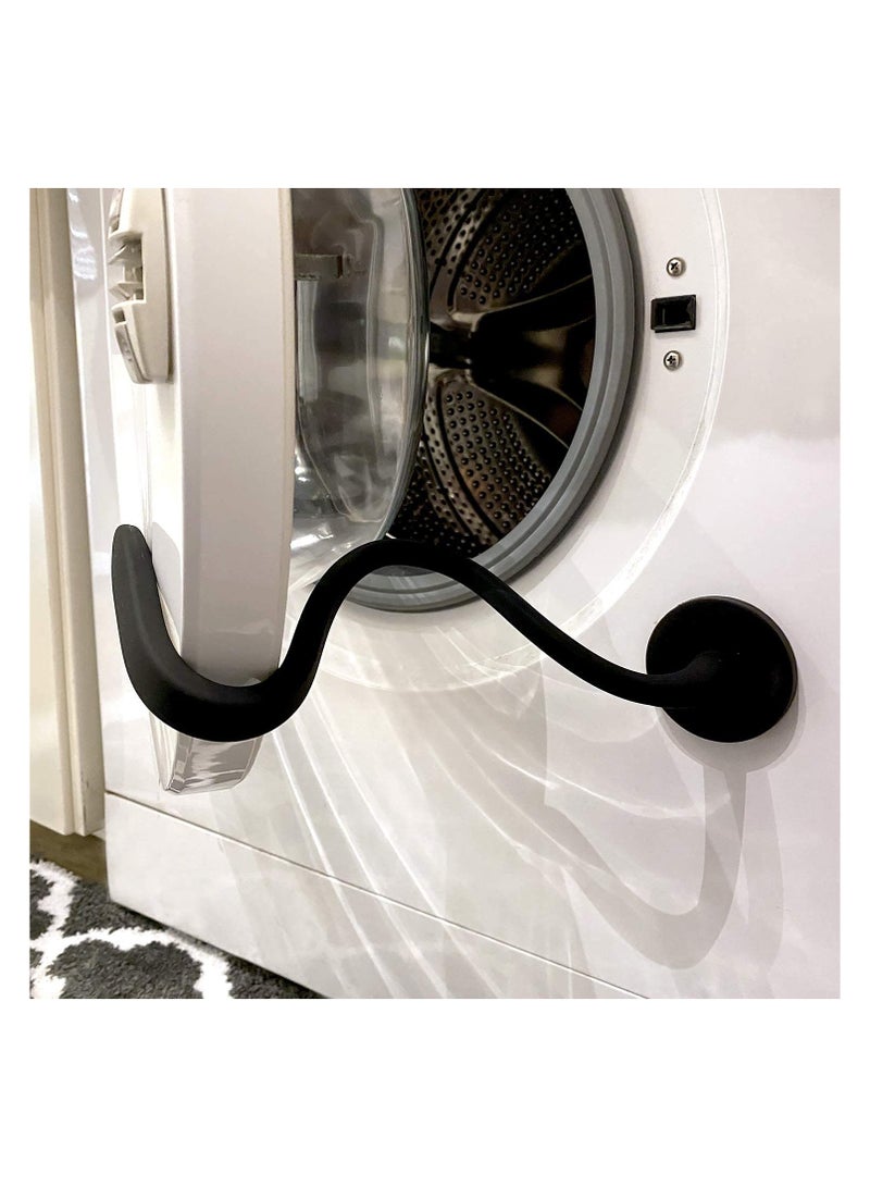 SYOSI Front Load Washer Door Prop, Magnetic Washing Machine Door Holder, Adjustable Flexible Laundry Door Post Dryer Door Prop Universal Washing Machine Door Stopper for Most Washing Machines (Black)  - Image 4