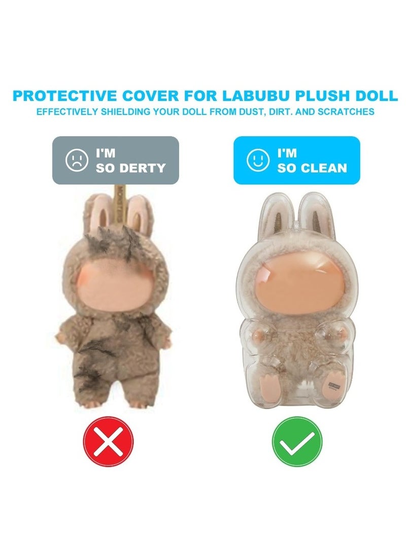 الصفحة الرئيسية حافظة واقية لجهاز LABUBU Sitting COLA، علبة عرض شفافة من الأكريليك مع غطاء صلب وملحقات مع حزام من السيليكون لسلسلة Monsters COLA Happy Factor - Cola Sit - Image 3