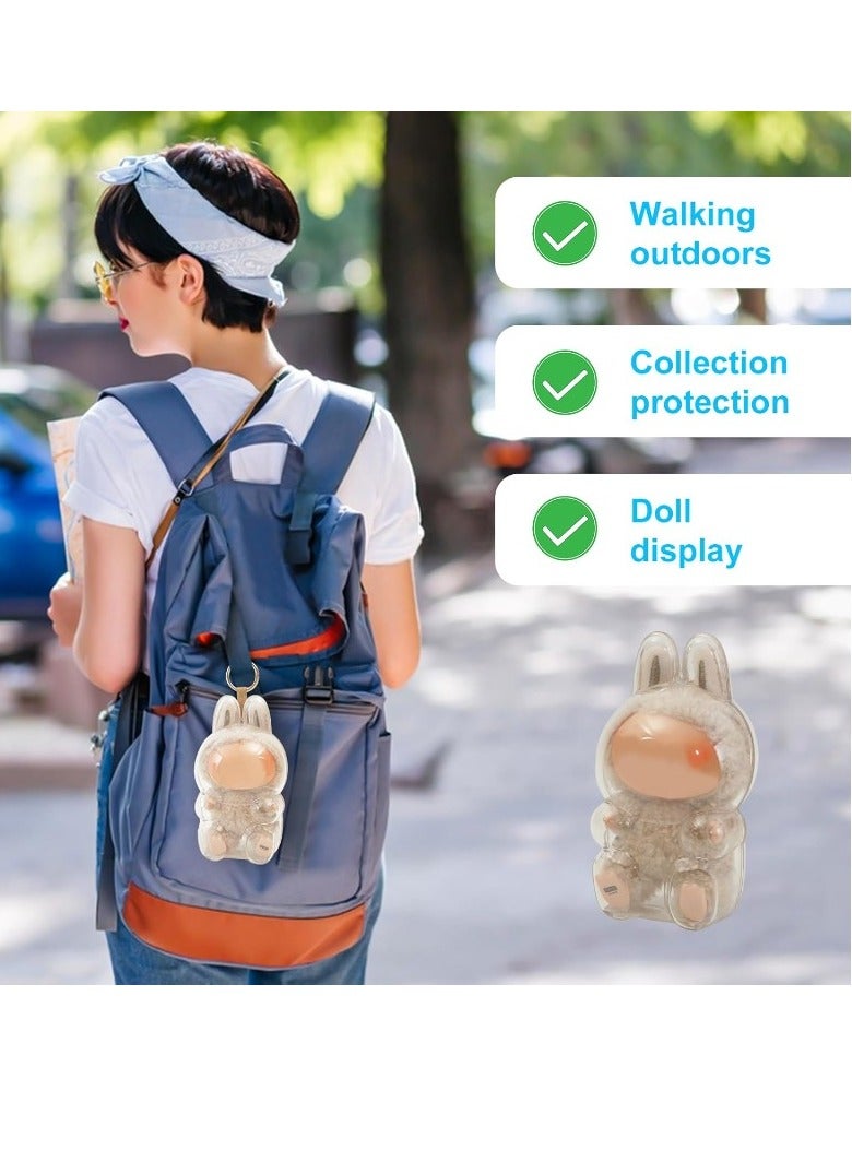 الصفحة الرئيسية حافظة واقية لجهاز LABUBU Sitting COLA، علبة عرض شفافة من الأكريليك مع غطاء صلب وملحقات مع حزام من السيليكون لسلسلة Monsters COLA Happy Factor - Cola Sit - Image 4