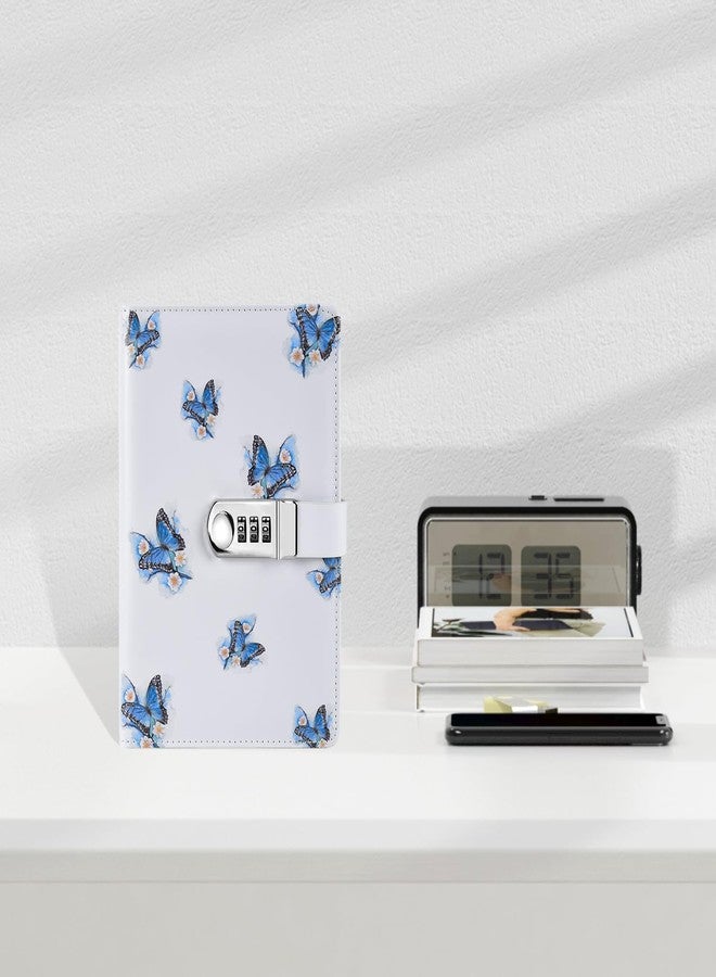 ARRLSDB A5 Creative Password Journal with Lock, PU Leather Diary with Combination Lock Password Notebook Locking Journal Diary (Style 1) - Image 5