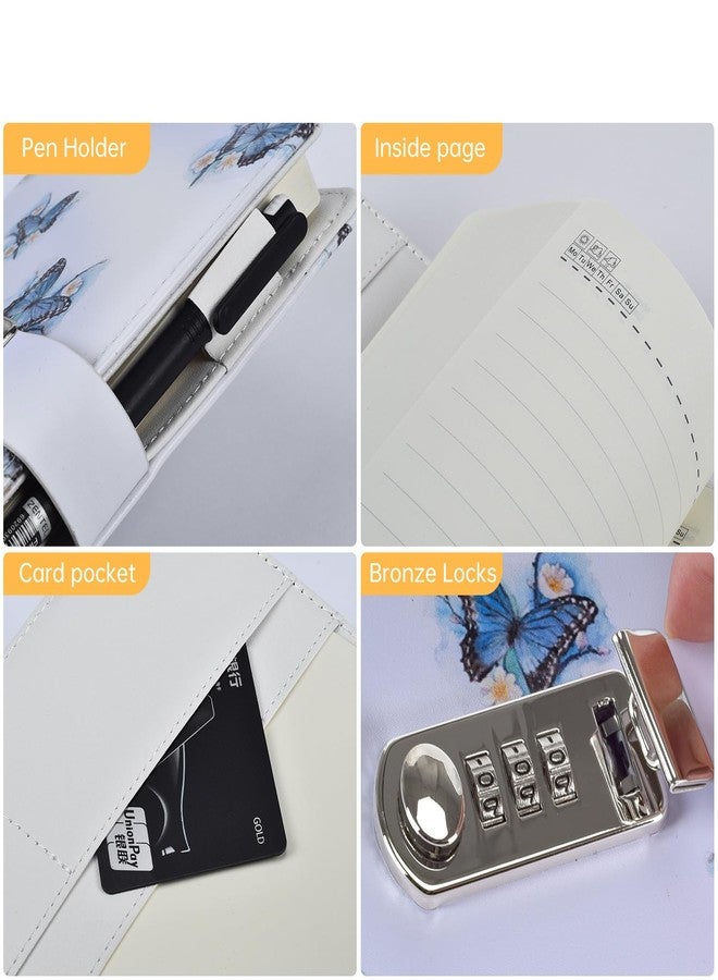 ARRLSDB A5 Creative Password Journal with Lock, PU Leather Diary with Combination Lock Password Notebook Locking Journal Diary (Style 1) - Image 2