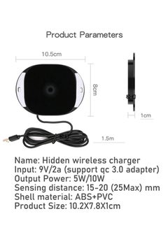 Generic Invisible Wireless Charger, Under Desk 10W Furniture Charging Board, 20Mm Long -Distance Mobile Phone Suitable for iPhone, Galaxy and QI  - Image 5