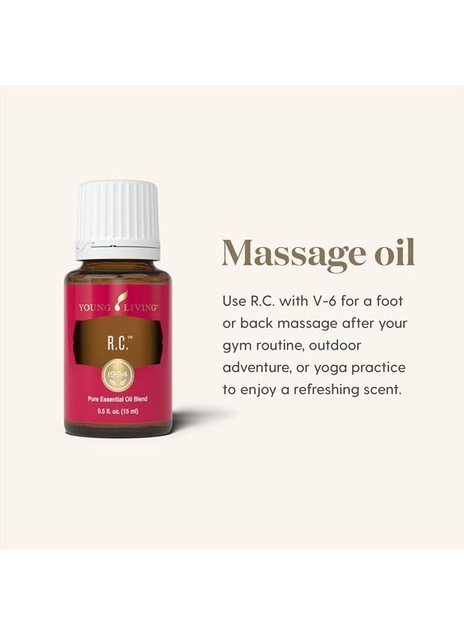 Young Living - R.C. Essential Oil Blend 15ml - A Powerful Combination of Cypress, Spruce, Eucalyptus, Myrtle, Pine, and More for a Refreshing and Uplifting Aroma - Image 1
