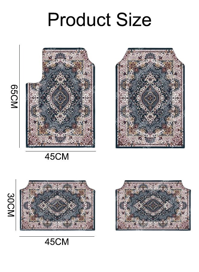 4PCS Car Floor Mats  Durable Car Foot Mats Universal Floor Mat For Car Car Interior Foot Mats High-Quality Car Floor Mats  Car Floor Liners All Weather Protection  Suitable For Most Vehicles - Image 2