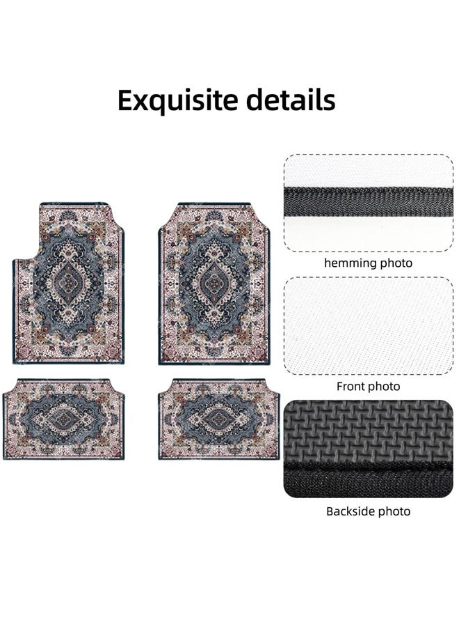 4PCS Car Floor Mats  Durable Car Foot Mats Universal Floor Mat For Car Car Interior Foot Mats High-Quality Car Floor Mats  Car Floor Liners All Weather Protection  Suitable For Most Vehicles - Image 3