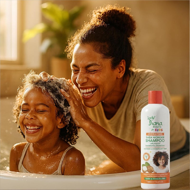 Lady Diana Roots Kids Shea Wonder Shampoo 480ml - Gentle and Nourishing Hair Wash for Soft, Smooth, and Healthy Hair - Image 3