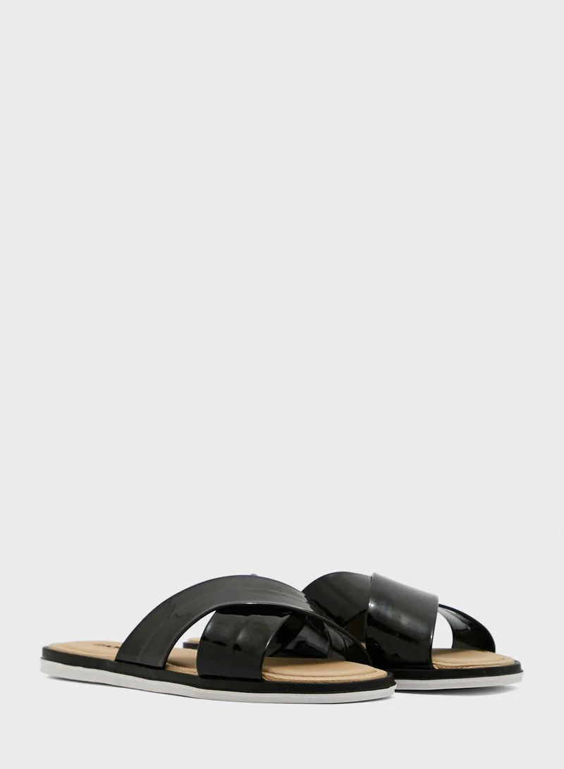 MOLECA Casual Cross Strap Flat Sandals