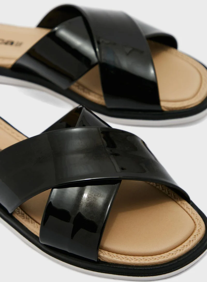 MOLECA Casual Cross Strap Flat Sandals
