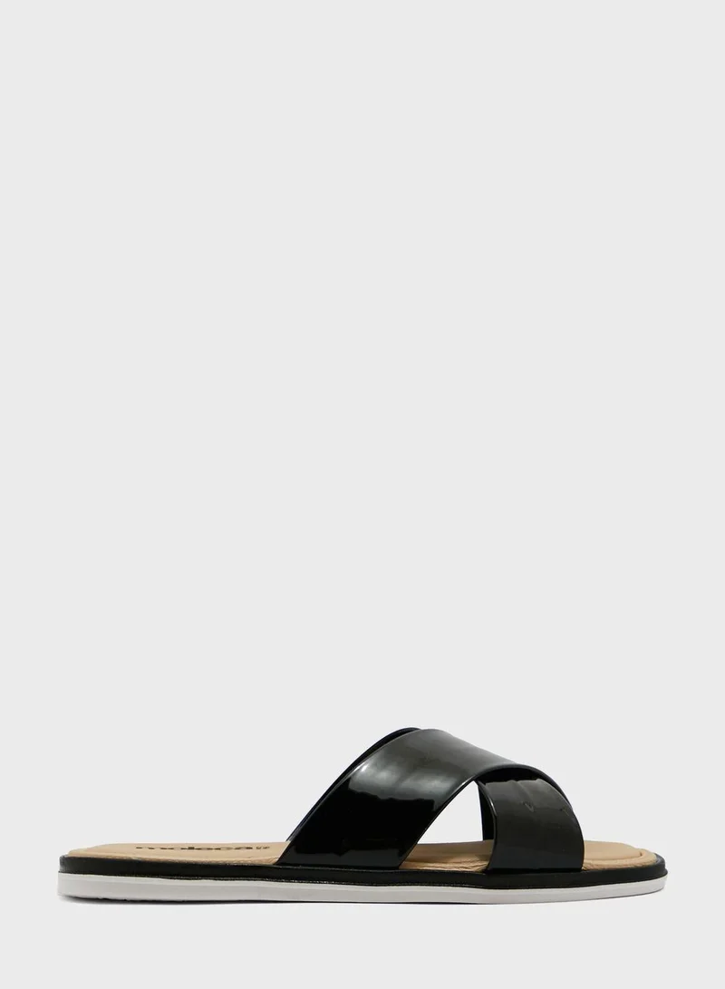 MOLECA Casual Cross Strap Flat Sandals
