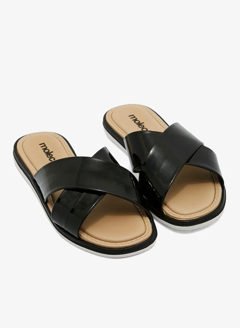 Moleca Casual Cross Strap Flat Sandals