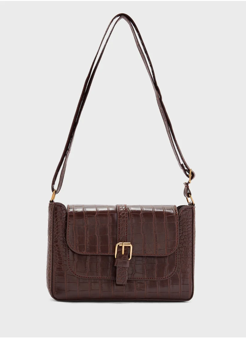 ايلا Croc Detail Mini Crossbody Bag