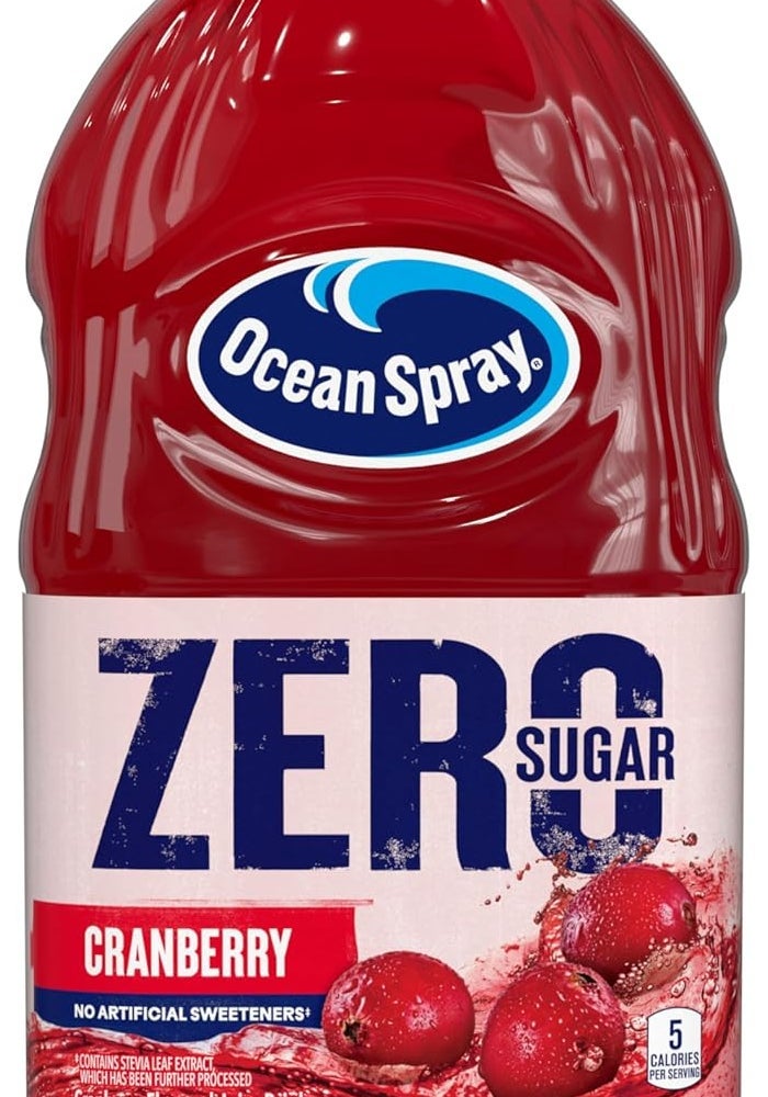 Ocean Spray مشروب عصير التوت البري من أوشن سبرay بدون سكر، زجاجة سعة 64 أونصة سائلة محلاة بالستيفيا - Image 1