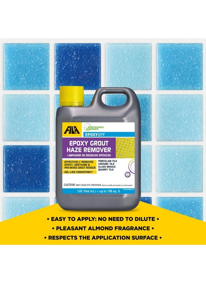 FILA Surface Care solutions FILA EPOXYOFF, Epoxy Grout Haze Remover, Effectively Removes Epoxy Residue, The Product Can Be Applied on Vertical Surfaces, 1 QT  - Image 4