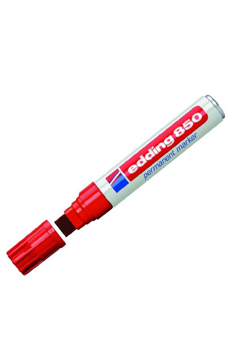 Edding 850 Permanent Marker 5 - 15 mm Chisel Tip Red