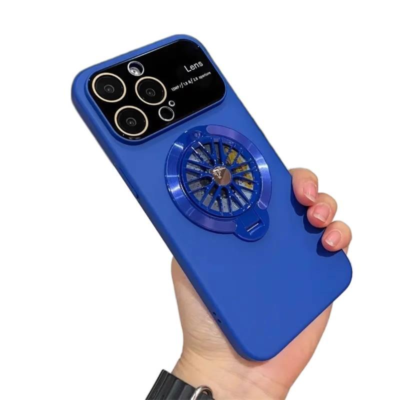 LS PC Protective Case for iPhone 15 / 15 Plus / 15 Pro / 15 Pro Max with Drop Protection and Strong Magnetic plus Shockproof plus Full Coverage plus Rotating Kickstand in Blue - Image 1