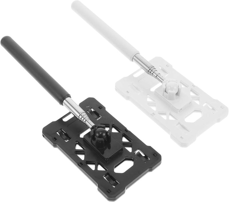 Levemolo 2pcs Telescoping Parking Card Grabber Stick Extendable Badge Holder for Car Toll Booth and Garage Access, Heavy-Duty Parking Card Holder Tool with Black and White Colors - Image 1
