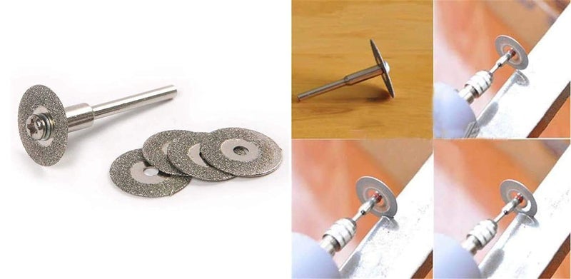 DIY Crafts Diy Crafts India 152 40 Mm Diamond Discs Emery Cutting Blades Drill Bit Mandrel for Dremel Multicolor 5 Piece  - Image 3