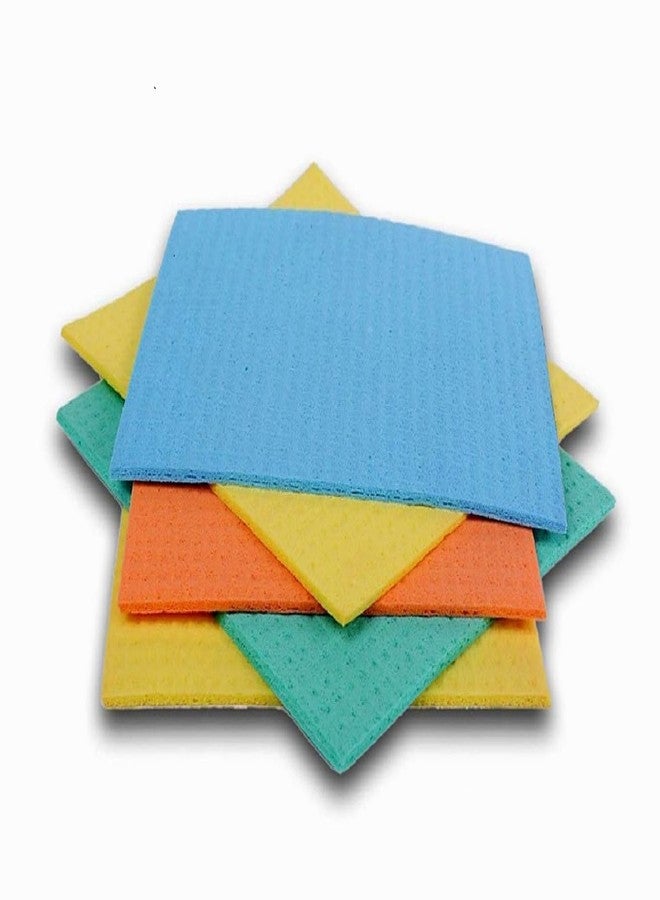 Shopfleet Sponge Wipe Large - Wipe n Shine Super absorbant Biodegradable Cellulose Sponge Wipes resuable and Washable Sponge Wipes for Kitchen and Home Cleaning l Mop Premium Multipurpose (Pack of 5) - Image 1