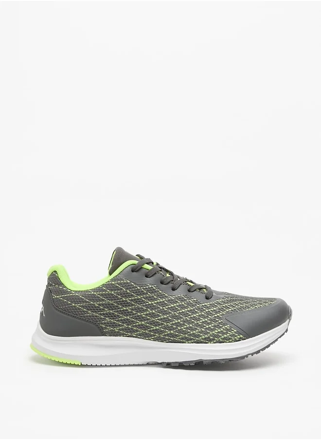 Kappa Men's Textured Sports Shoes with Lace-Up Closure