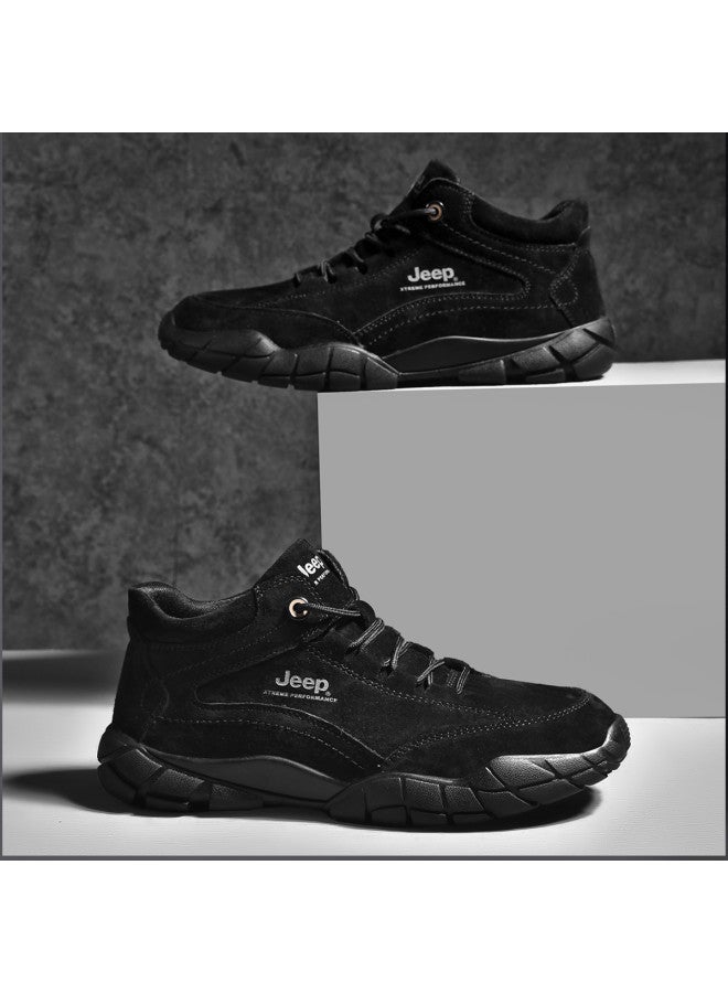 Jeep Autumn/winter】couple's Fashion High-top Minimalist Versatile Casual Shoes Classic Retro Sneakers Couple Boots - Image 5