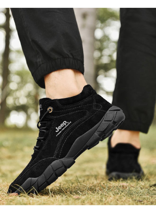 Jeep Autumn/winter】couple's Fashion High-top Minimalist Versatile Casual Shoes Classic Retro Sneakers Couple Boots - Image 1