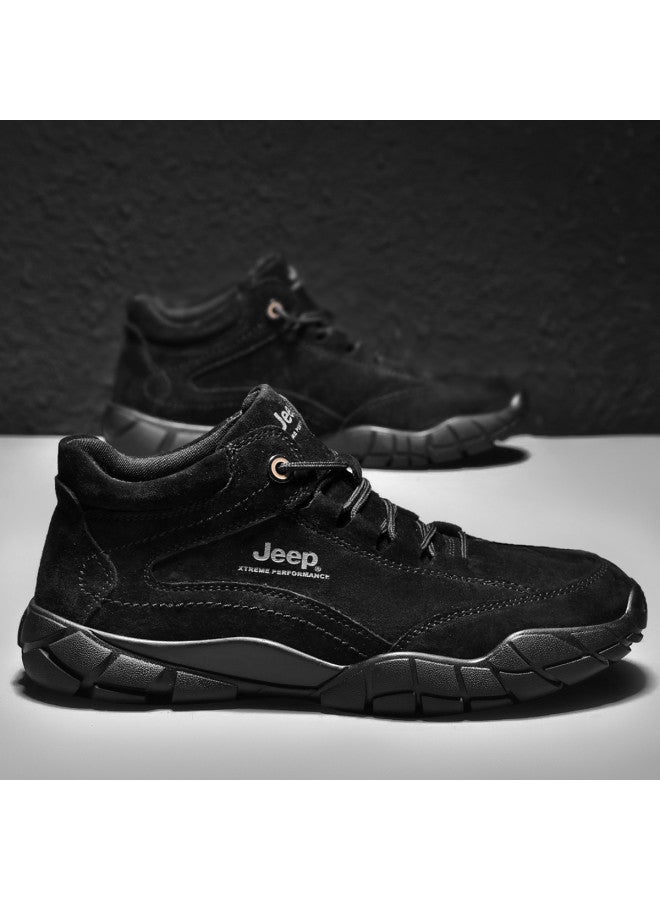 Jeep Autumn/winter】couple's Fashion High-top Minimalist Versatile Casual Shoes Classic Retro Sneakers Couple Boots - Image 2