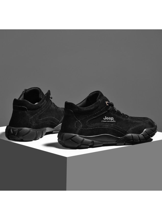 Jeep Autumn/winter】couple's Fashion High-top Minimalist Versatile Casual Shoes Classic Retro Sneakers Couple Boots - Image 3