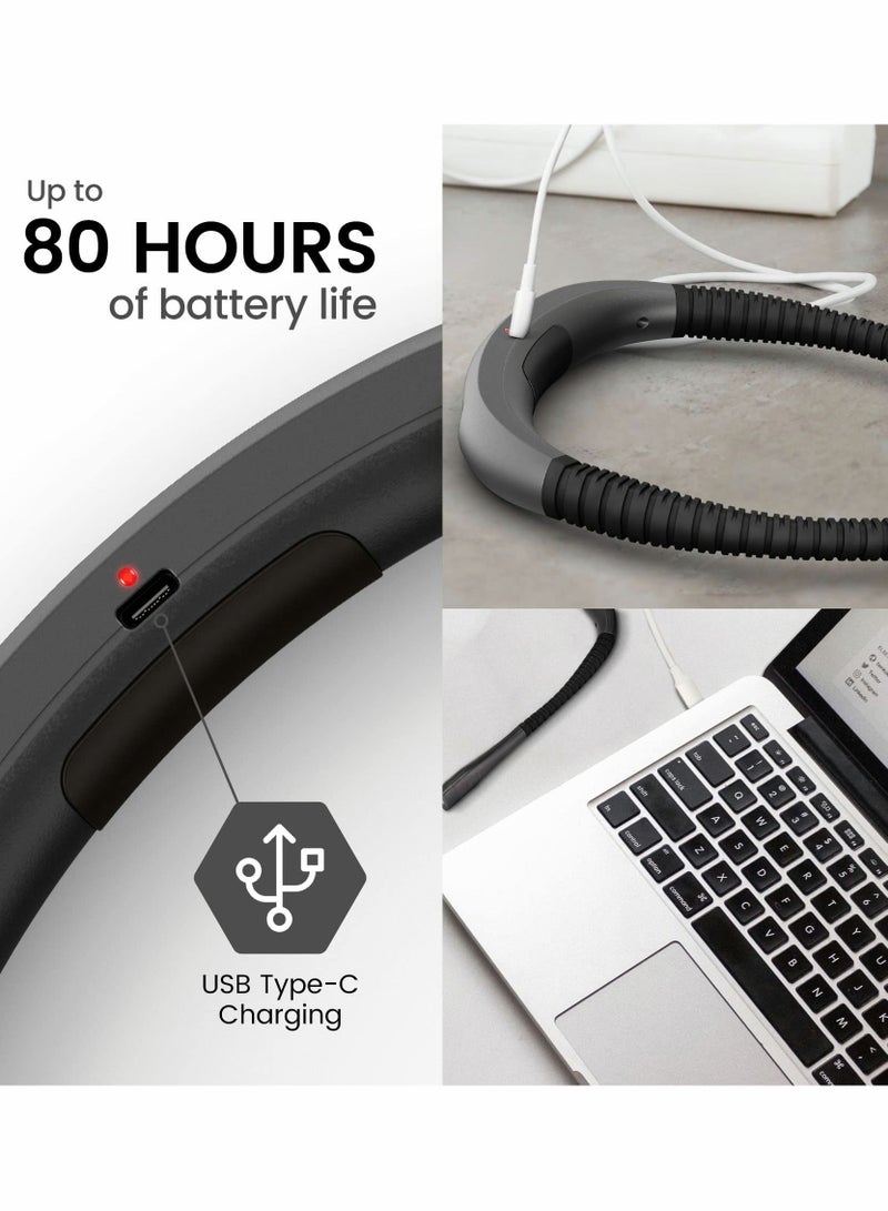 SYOSI LED Neck Reading Light, Book Light for Reading in Bed at Night, USB Rechargeable, 360° Bendable Flexible Arm, for Reading - Image 4