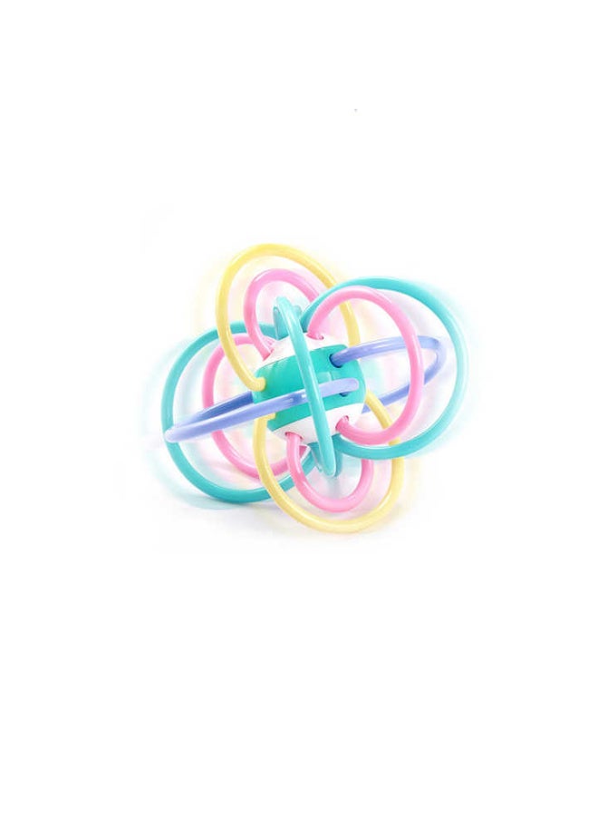 MiniMe Hollow Silicone Ball & Soft Rattle Baby Teether | Food‑Grade BPA‑Free Silicone & ABS | 6‑36 Months | Multi‑Colour | Easy‑Grip Design, Gentle Gum Relief, Lightweight, Durable & Easy‑Clean for Safe Teething Fun - Image 1