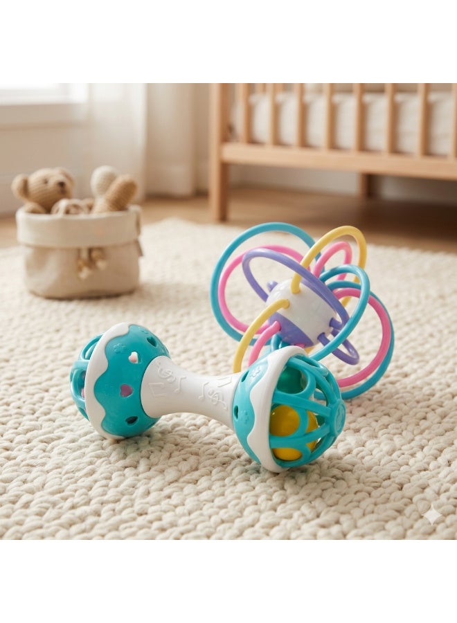 MiniMe Hollow Silicone Ball & Soft Rattle Baby Teether | Food‑Grade BPA‑Free Silicone & ABS | 6‑36 Months | Multi‑Colour | Easy‑Grip Design, Gentle Gum Relief, Lightweight, Durable & Easy‑Clean for Safe Teething Fun - Image 2