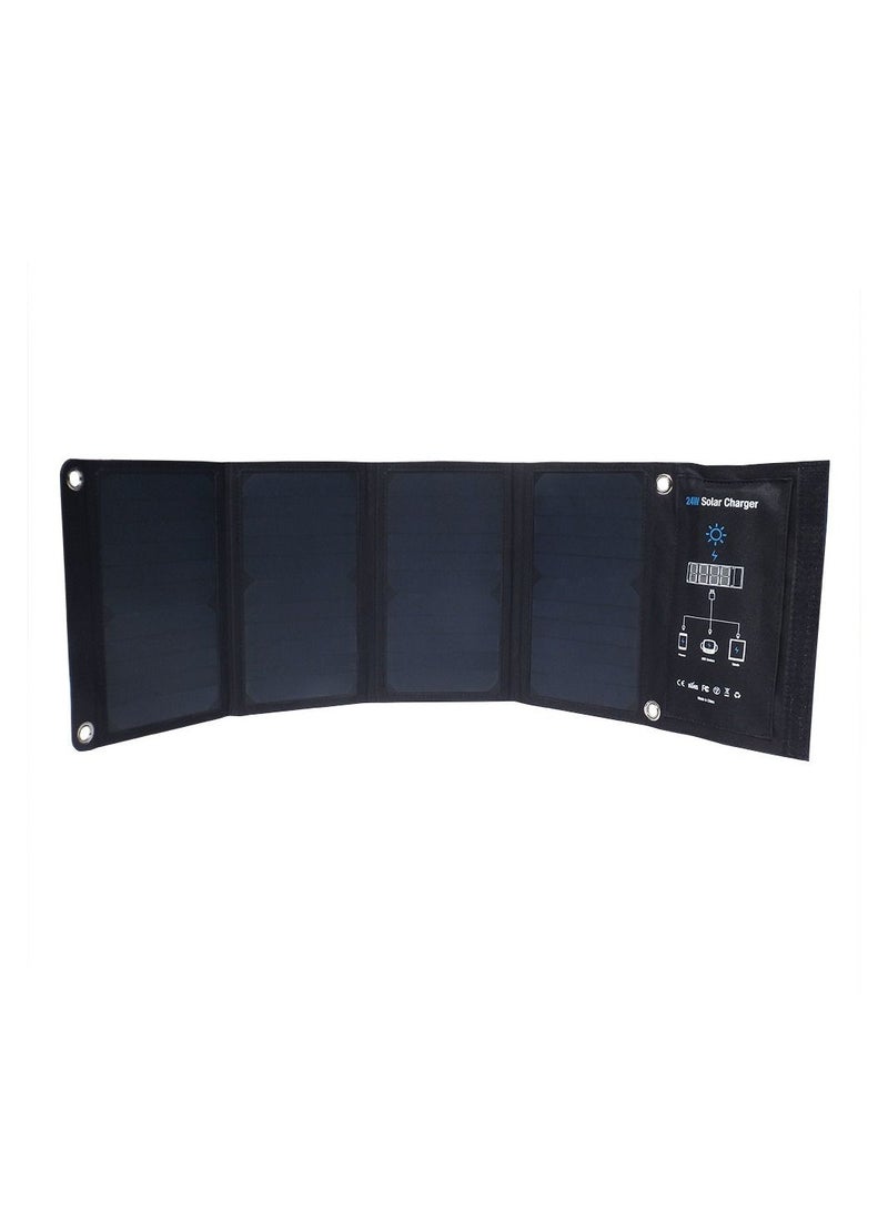 Generic 24W Portable Solar Panel Charger(5.5V/2.9A Max), Waterproof IP67 with 3 USB Ports Compatible with iPhone, iPad, Samsung for Outdoor Hiking Camping Backpacking - Image 4