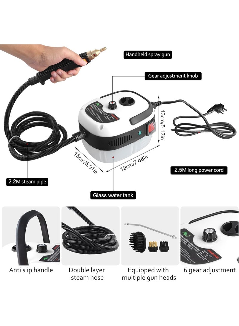 GLEVAR Portable Steam Cleaning Machine – High Pressure Handheld Steamer for Home & Kitchen, Deep Cleaning Solution for Appliances, Tiles, Bathroom, Floors, Eco-Friendly Chemical-Free Cleaning - Image 2