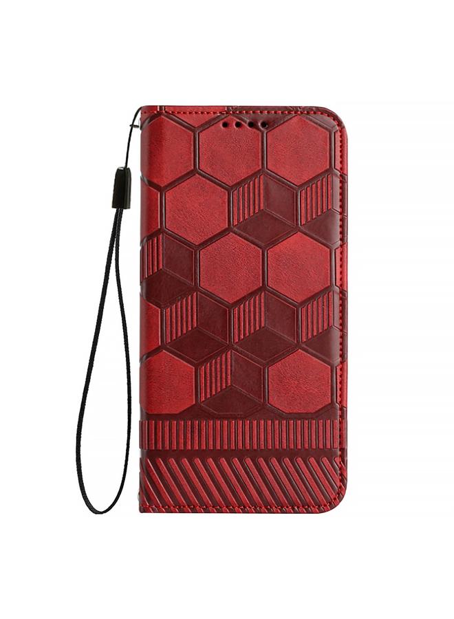 اس-توب جراب لهاتف Samsung Galaxy A03 مقاس 166 مم، جراب هاتف قابل للطي من الجلد المغناطيسي بتصميم كرة القدم - Image 2