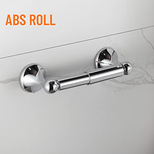 BGL Bathroom Hardware Set, Chrome Adjustable Expandable Towel Bar 4-Piece Bathroom Accessory Set Wall Mounted Robe Hook Toilet Paper Holder Towel Ring Towel Bar - Image 4