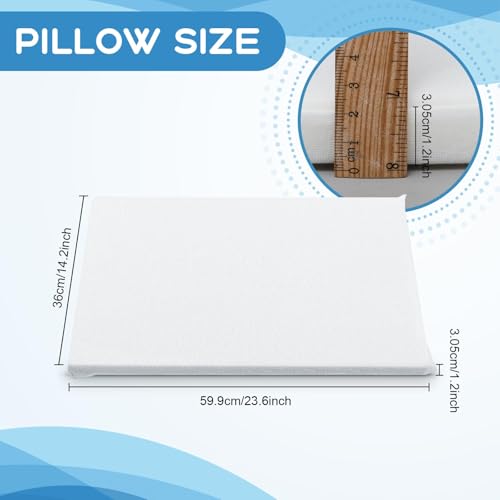 Beeveer 2 Pcs Adjustable Memory Foam Pillow Medium Firm Thin Height 12 Insert Slim Flat Pillow for Neck Support Neck Pain Relief for Back Side Stomach Sleeper 236 x 142x 12 White - Image 3
