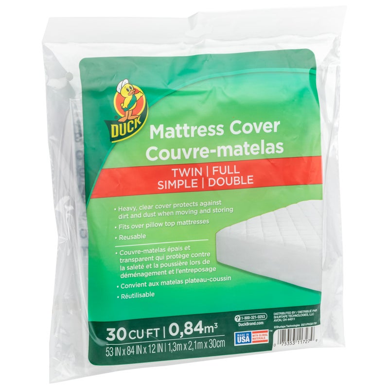 Duck Brand Bed Mattress Matress Cover, Full/Twin, Clear (1140235) - Image 5