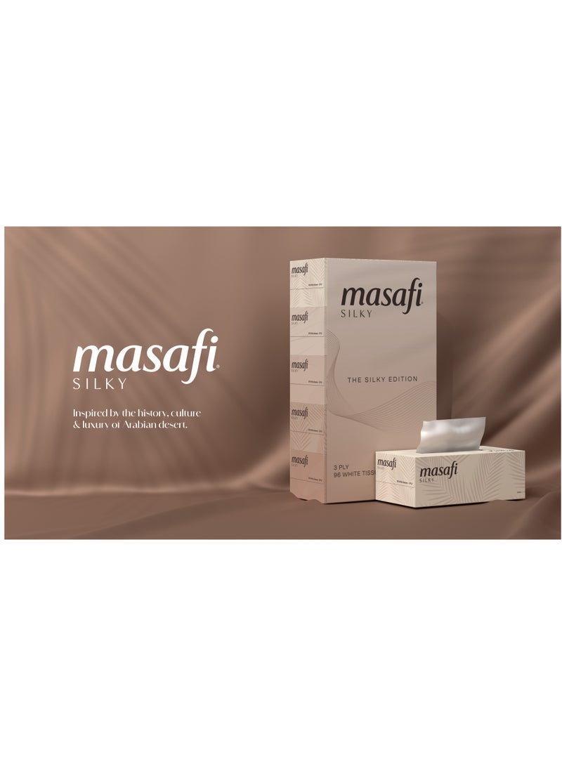 Masafi Silky Tissue 96 Sheets x 3 Ply Pack of 5 - Image 4