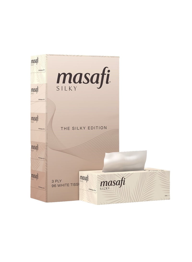Masafi Silky Tissue 96 Sheets x 3 Ply Pack of 5 - Image 1