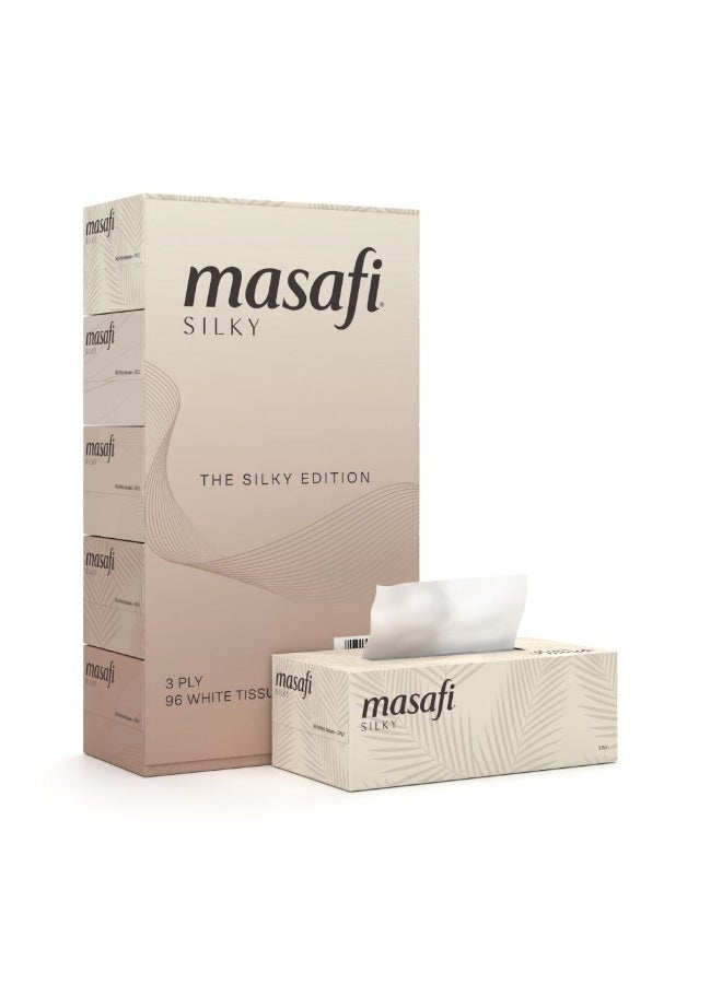 Masafi Silky Tissue 96 Sheets x 3 Ply Pack Of 5 - Image 1
