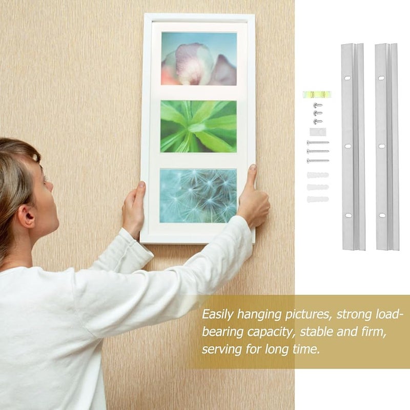 2Pcs Heavy Duty Iron Picture Hanging Kit Wall Mount Brackets For Mirrors Frames Artwork - Image 3