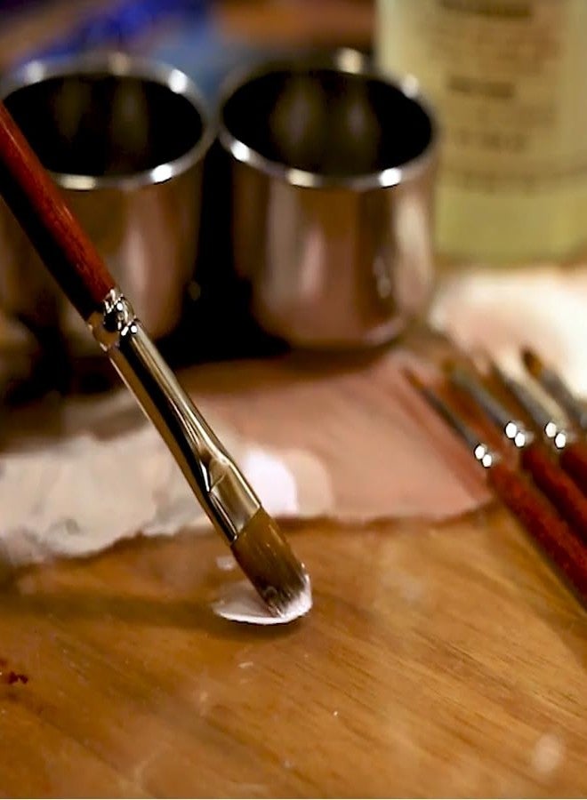 Creative Mark Mimik Kolinsky Watercolor Brush - # 2 Filbert - Long Handle Synthetic Paint Brush - Handmade in Germany - Synthetic Sable Paint Brushes for Professional Artists - Animal-Friendly - Image 3