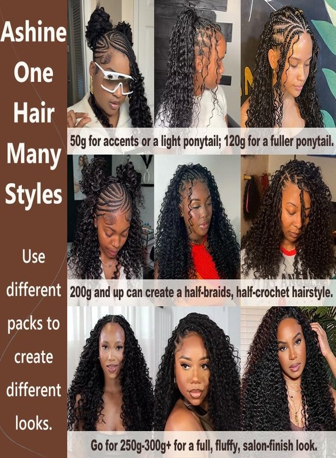 ASHINE Miracle Knots Crochet Human Hair Pre-Separated Feather Human Crochet Hair for Black Women 16 Inch 50g Natural Black Deep Wave Extension 50 Strands for Summer - Image 5
