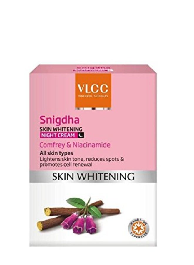 VLCC Snigdha Skin Whitening Night Cream 50 gm - Image 1